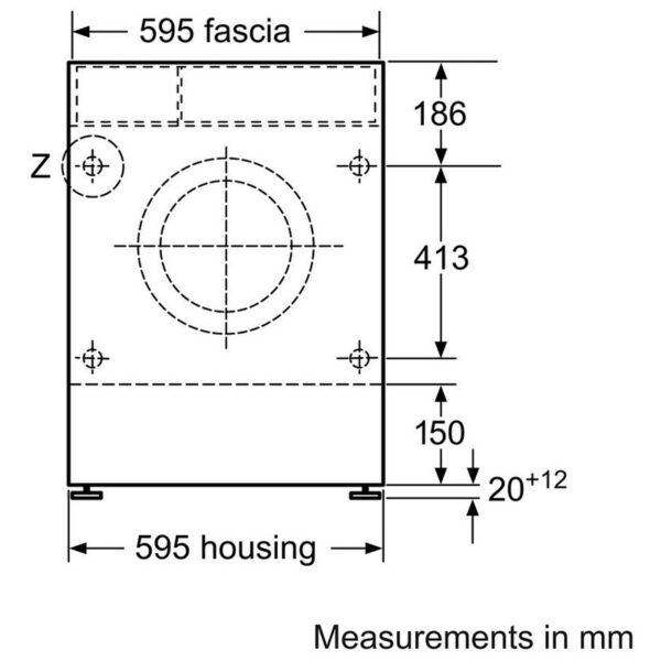 Вградена пералня със сушилня Bosch WKD28543EU