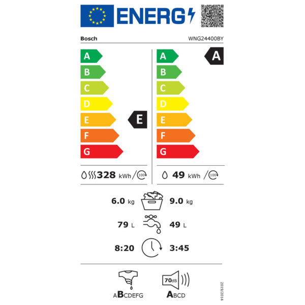 Пералня със Сушилня BOSCH WNG24400BY