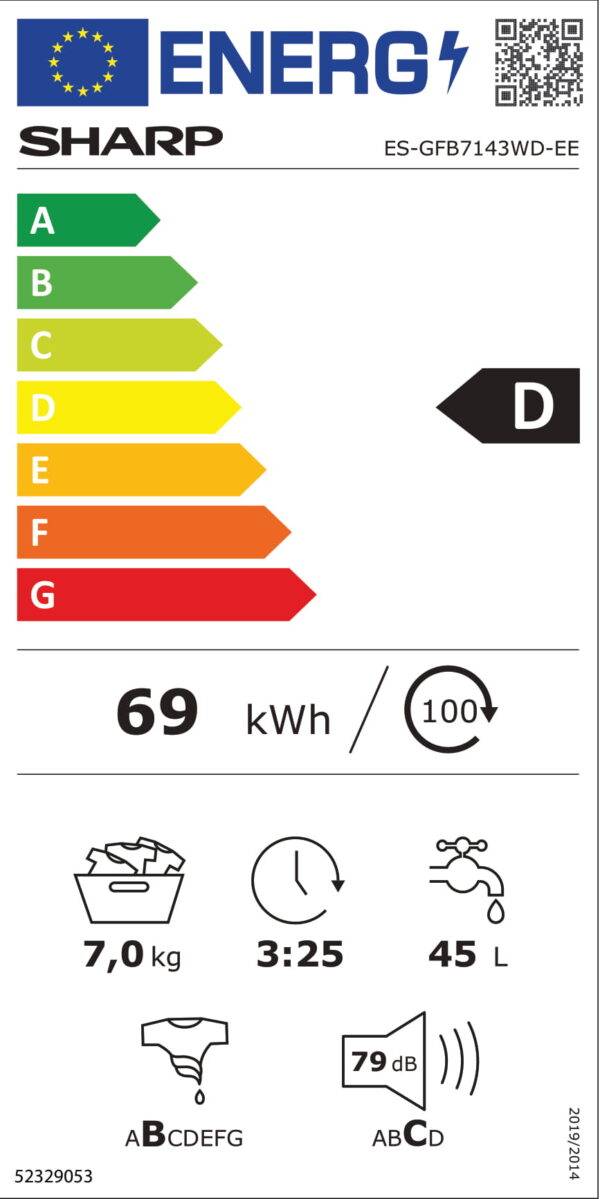 Пералня Sharp ES-GFB7143WD