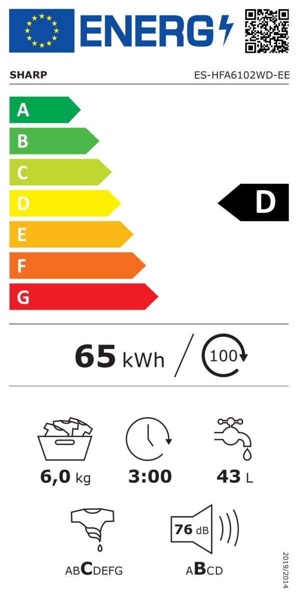 Пералня Sharp ES-HFA6102WD