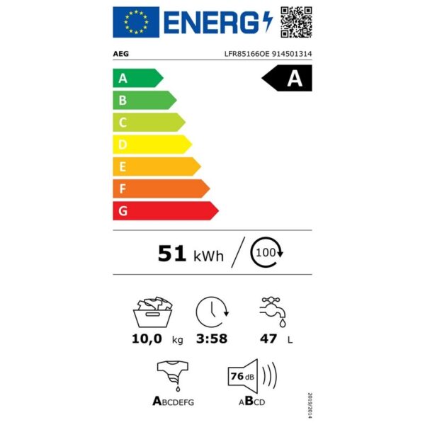 Пералня AEG LFR85166OE