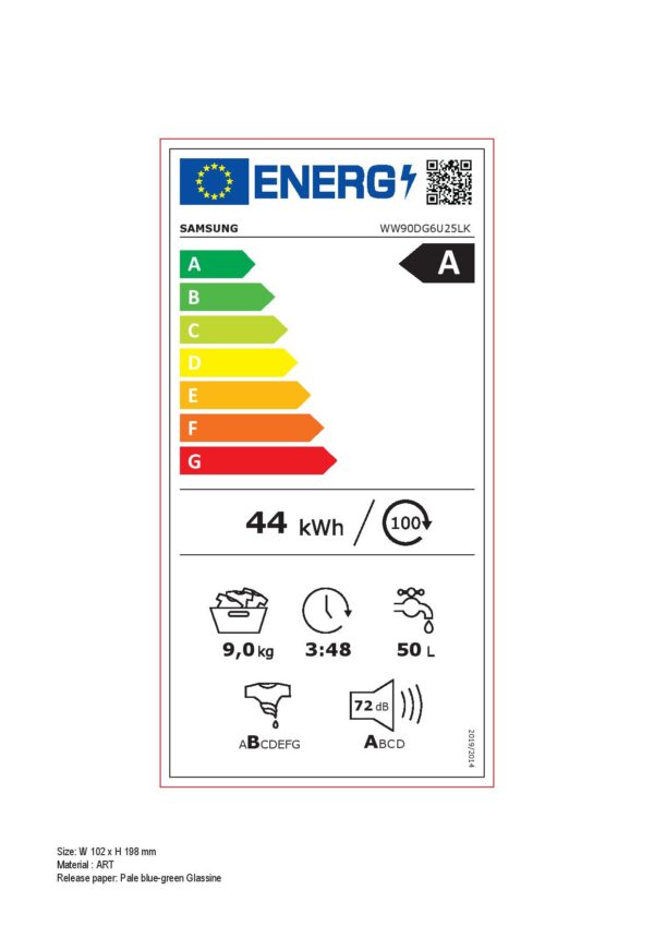 Пералня Samsung WW90DG6U25LKU4