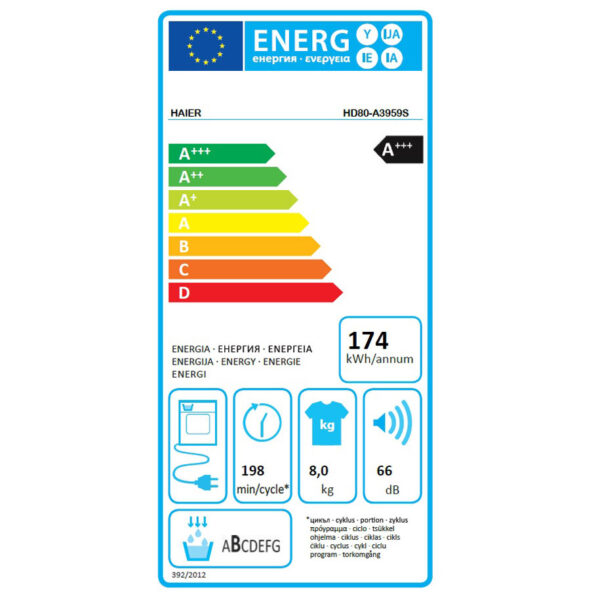 Сушилня HAIER HD80-A3959 R-S/ANTHR