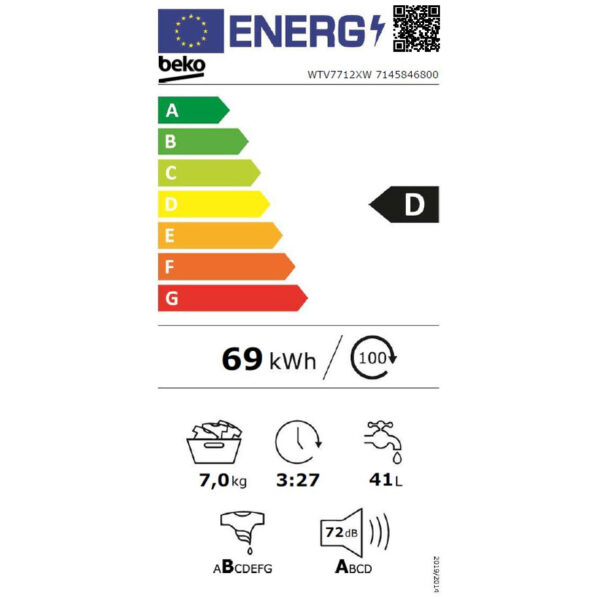 Пералня BEKO WTV 7712 XW