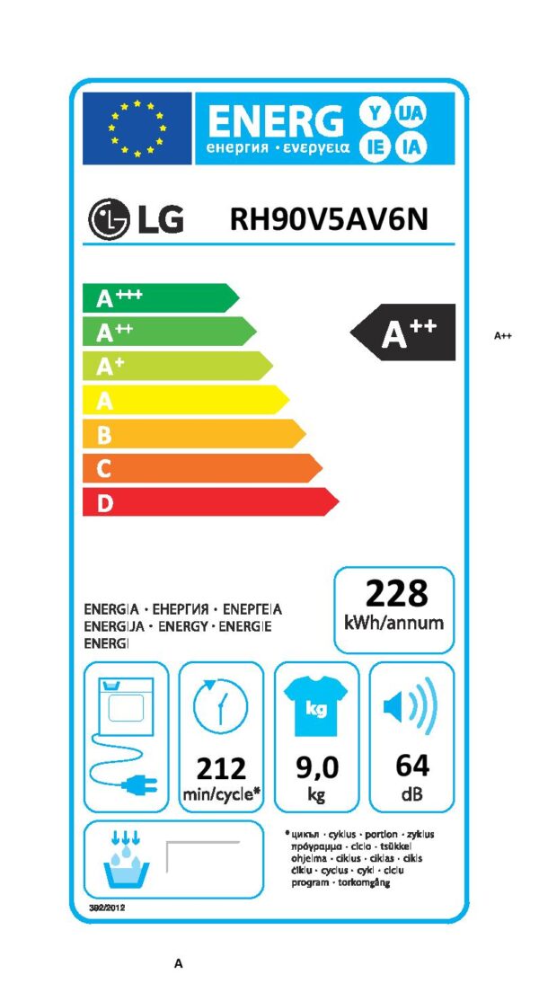 Сушилня LG RH90V5AV6N