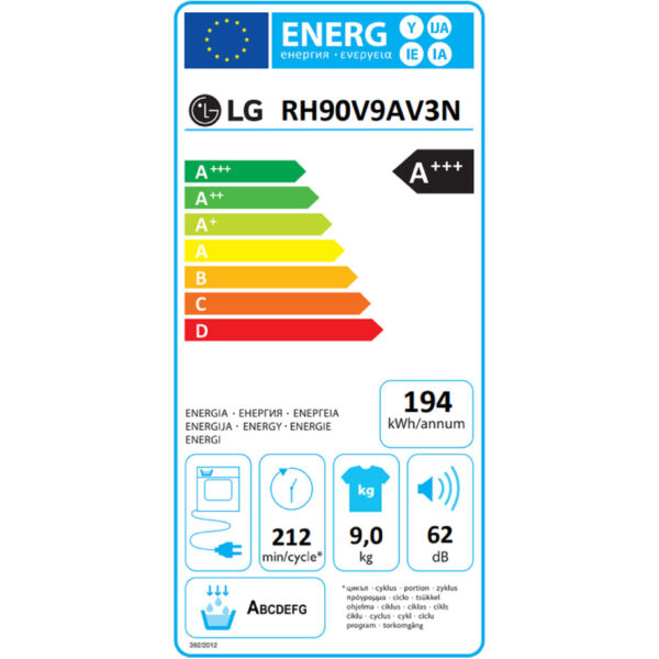 Сушилня LG RH90V9AV3N