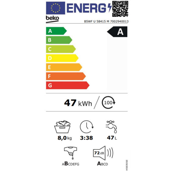 Пералня BEKO B5WFU 58415 M/ GREY