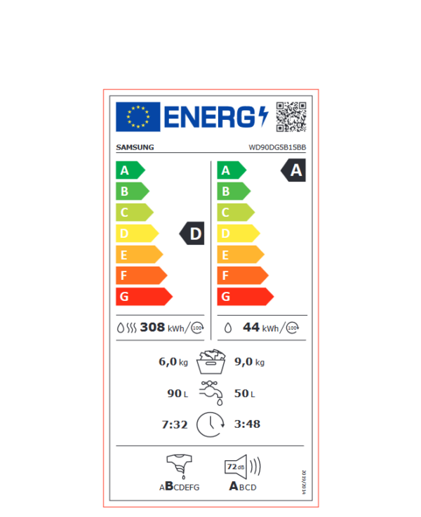 Пералня със Сушилня Samsung WD90DG5B15BBLE