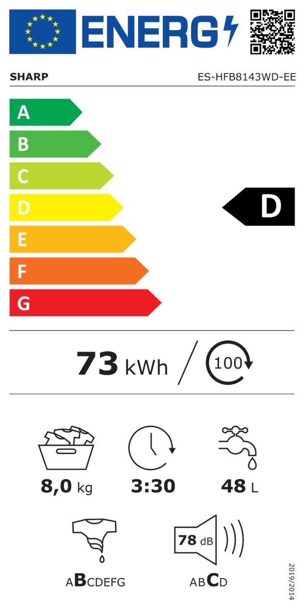 Пералня Sharp ES-HFB8143WD