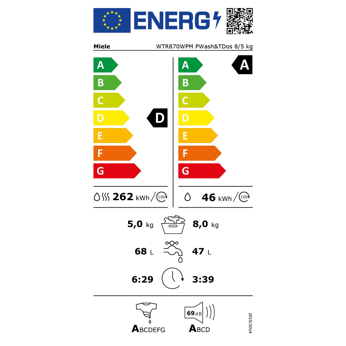Пералня със сушилня MIELE WTR870WPM