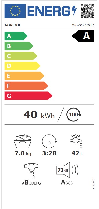 Пералня Gorenje WG2PS72A12 - Image 2