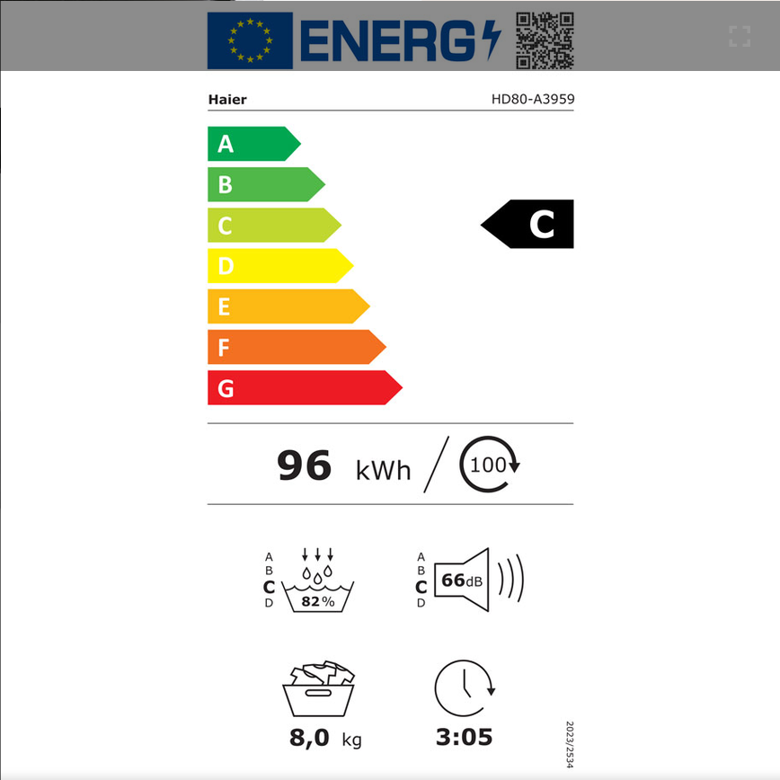 Сушилня HAIER HD80-A3959-S