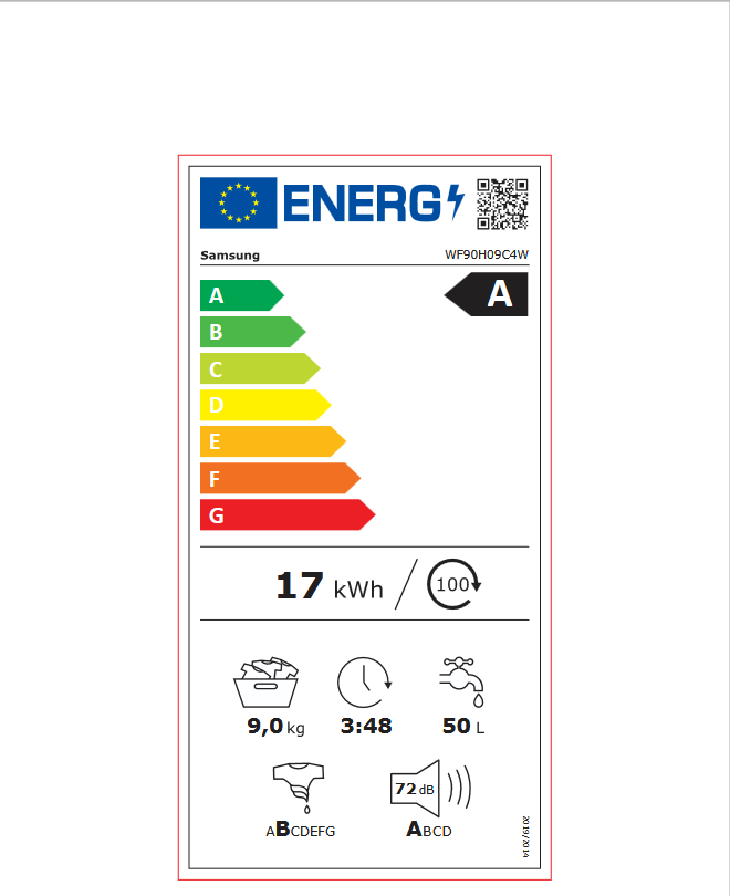 Пералня Samsung WF90H09C4WT2